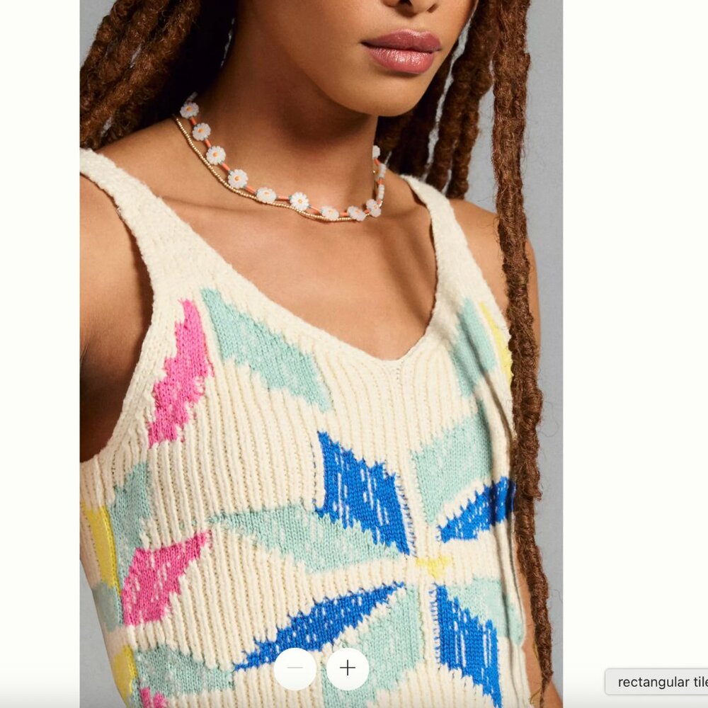 MOTHER The Cropped Varsity All-Star Sweater Tank Sz M